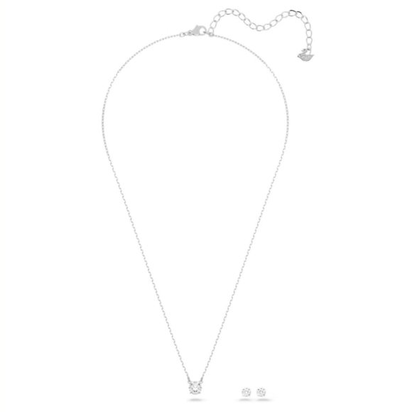 Swarovski 5113468 Angelic earrings necklace jewelry fashion set round dainty - Picture 11 of 14